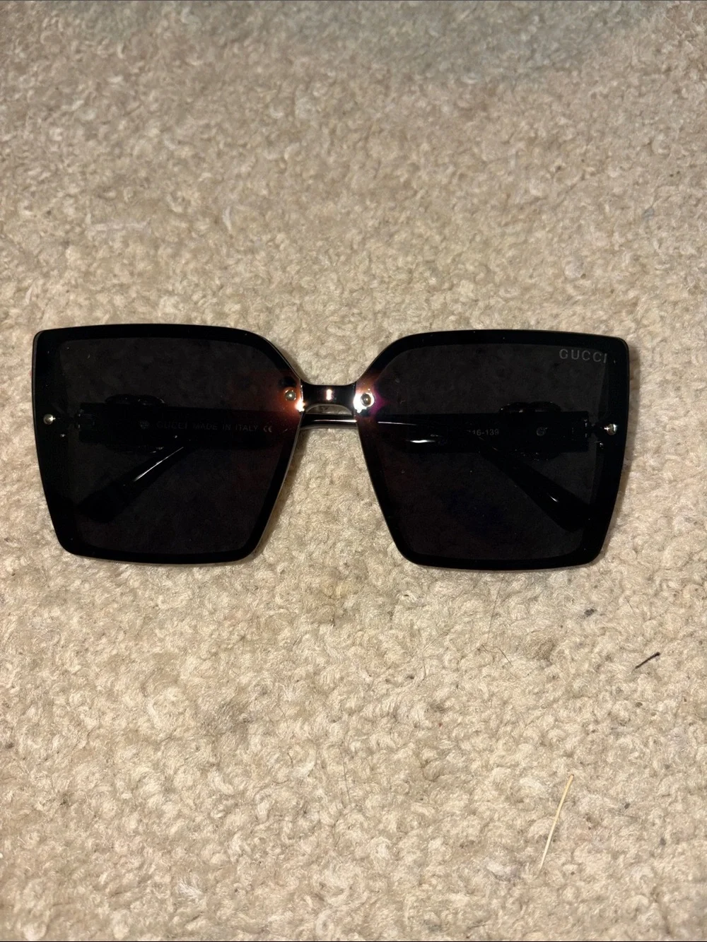 Inspired Women's Black Square Oversized Sunglasses